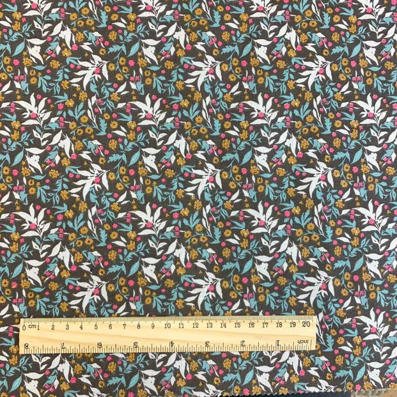 Printed Cotton KIMIA Sepia / Brown Sugar